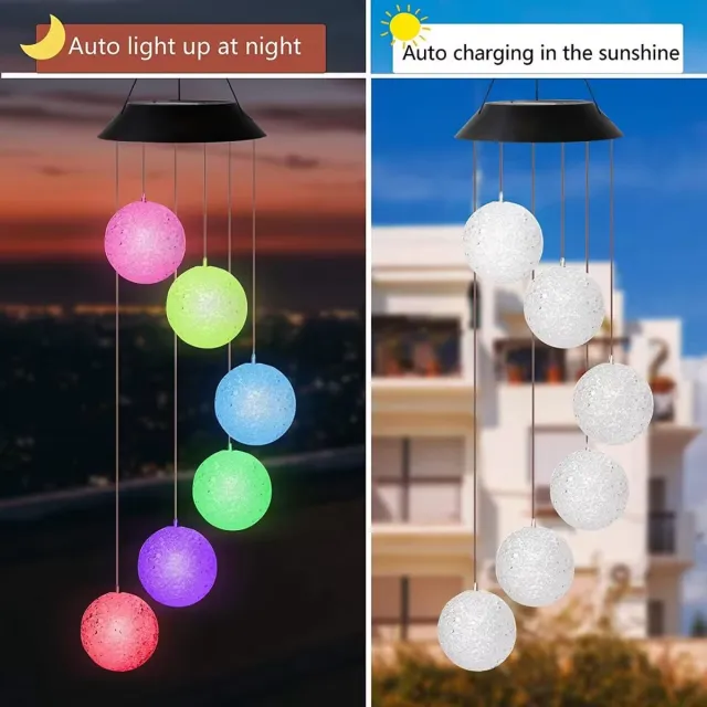 Dailyiled volle maan solar verlichting - led - multicolor - sfeerverlichting - windgong Transparant