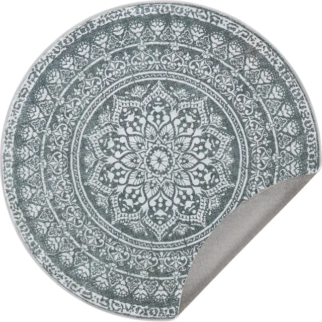 Songmics HOME - Tapijt - Rond Vloerkleed - Antislip en Fluffy - Voor Woonkamer en Slaapkamer - Wasbaar Antracietgrijs