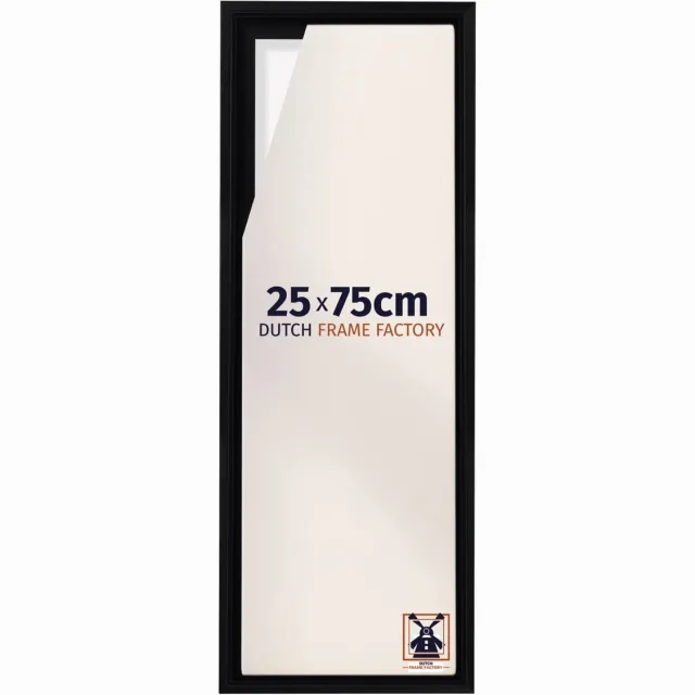 Dutch Frame Factory Baklijst 25x75 cm - Zwart Mat - Geschikt voor Canvasdoek - MDF Baklijst Lausanne