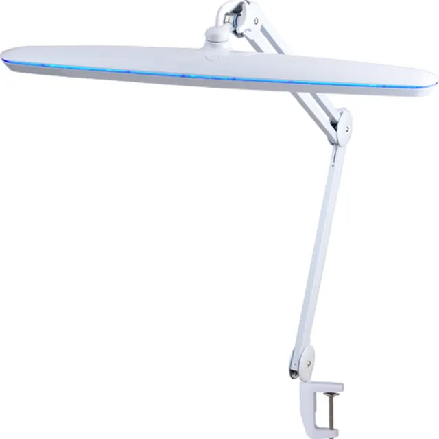 SBR Deluxe - Daglichtlamp Bureaulamp LED - Dimbaar - 3 lichtkleuren – met tafelklem - Wit