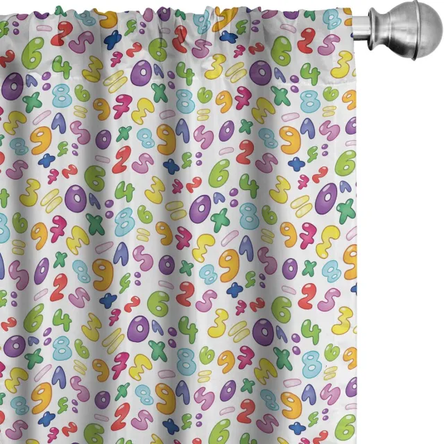 ABAKUHAUS cijfergordijnen – Kleurrijke bubbel – 2x75x175 cm – microvezel Mehrfarbig