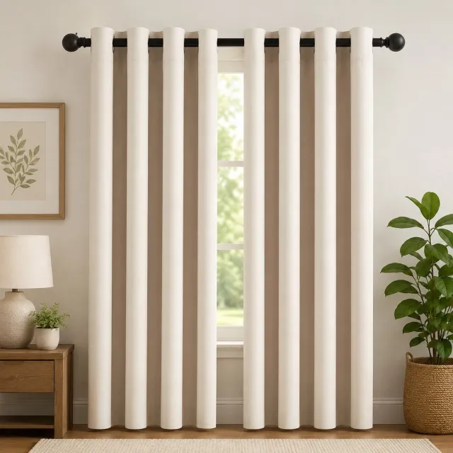 Nazik Living Verduisteringsgordijn Beige 140x225 cm Thermisch Woningisolatie met Oogjes - Nazik Living