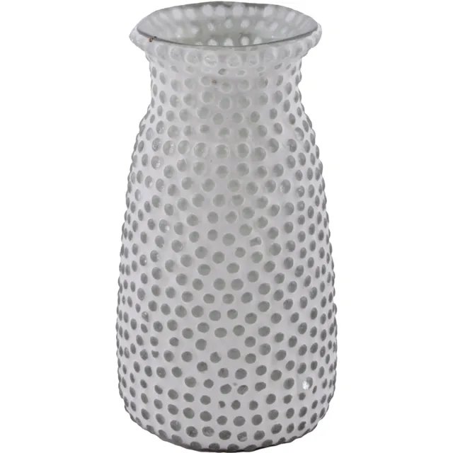 Pole to Pole Glazen Vaas Crystal White