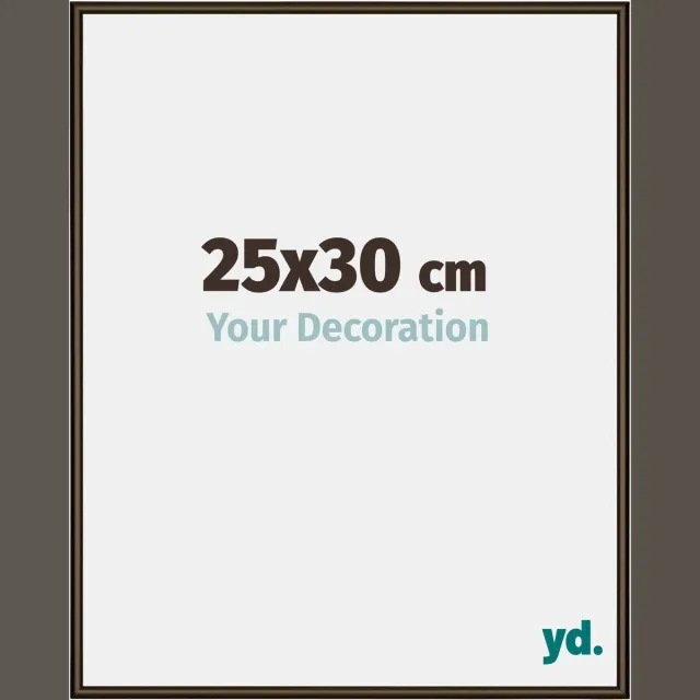 yd. Your Decoration - Fotolijst 25x30 cm - Aluminium - Walnoot Structuur - New York