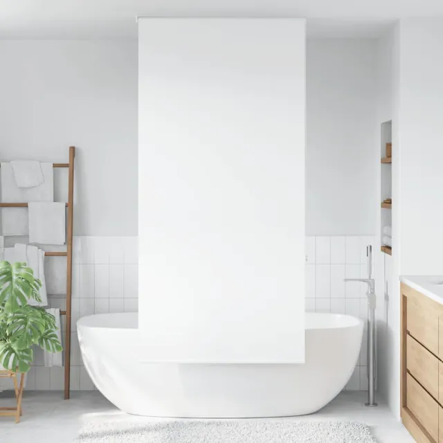vidaXL Doucherolgordijn 100x240 cm stofbreedte 96 cm Wit