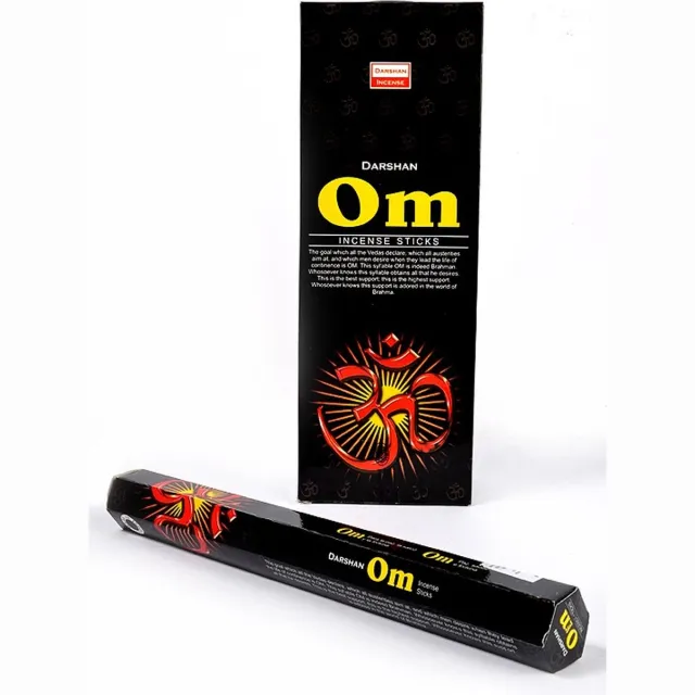 Darshan Wierook DARSHAN OM 6 PAK (120 wierook stokjes) Voor Meditatie en Spiritualiteit Multicolor