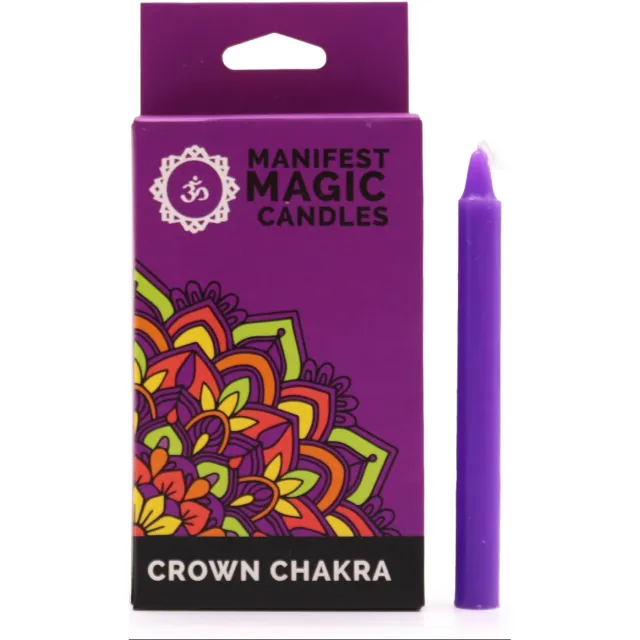 Ancient Wisdom Kaars - Magische kaarsen paars 12 stuks - aromatisch - decoratie - sfeer - cadeau - spiritualiteit