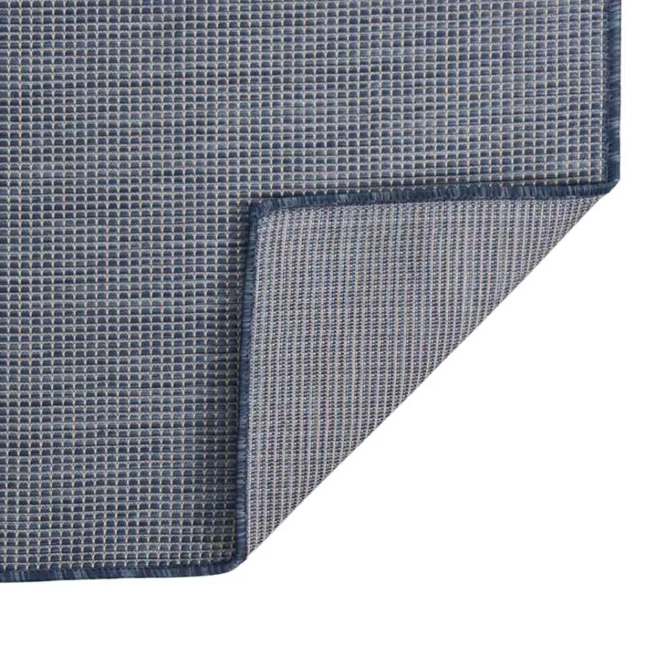 vidaXL Buitenkleed platgeweven 160x230 cm blauw, foto 2