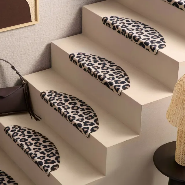 NOUS Living Safari trapmat (56x17 cm), set van 15 beige/bruin