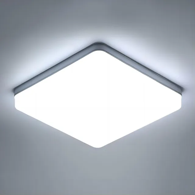Haobosic Plafondlamp - 23cm - Klein - Vierkante LED - 36W - 3000LM - 6500K - IP44 Wit