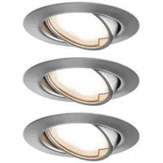Paulmann Inbouwspot Led Coin Base Kantelbaar Ijzer 3x5w Staal geborsteld
