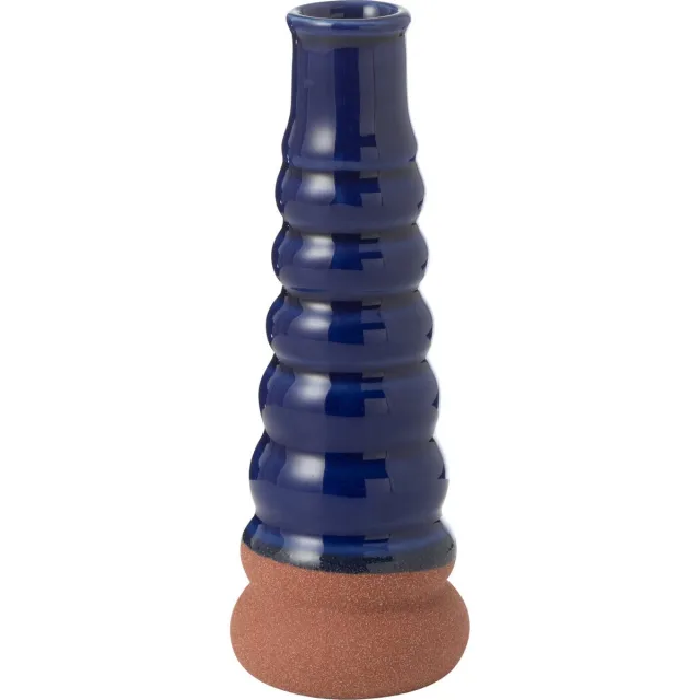 J-Line vaas Leo Buoys - porselein - blauw - 17.5 cm hoog