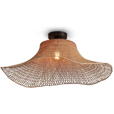 Good&Mojo Plafonniere Ibiza bamboe wavy dia.65xh.20cm naturel.