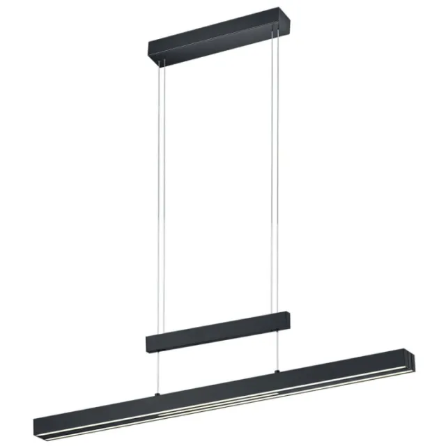 Trio TRAJAN - Hanglamp - Zwart mat - incl. 1x SMD 45 W