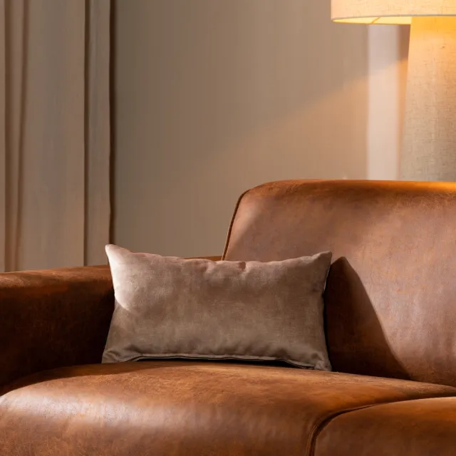 Bronx71 Sierkussen Beau velvet taupe 25 x 45 cm