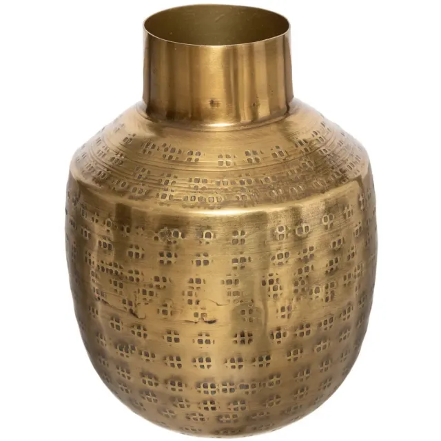 Atmosphera Bloemenvaas Emperor Bol - goud - metaal - D10 x H15 cm - Stelen en boeketten