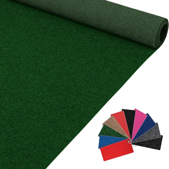 ANRO Eventtapijt Groen 200x140cm – Beurstapijt Loper Messeloper Bruiloftsloper Antislip Op Maat