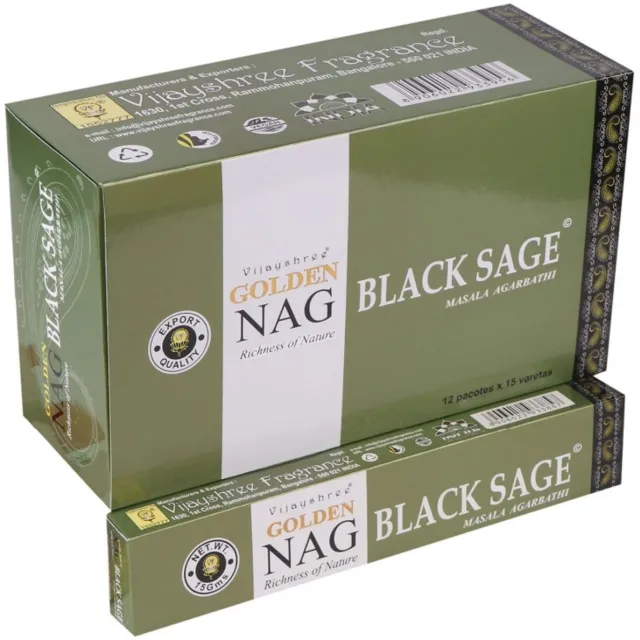 Ruben Robijn Golden Nag Black Sage (doos met 12 pakjes van 15 gram) midden Groen