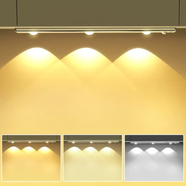 Ynkkvre LED kastverlichting 40 cm met beweginsssensor - Keukenkastverlichting - Kast verlichting - dimbare kastverlichting 3000 K/4000 K/6000 K keukenverlichting kastlamp LED-strip voor kledingkast, trap, nachtlampje Wit