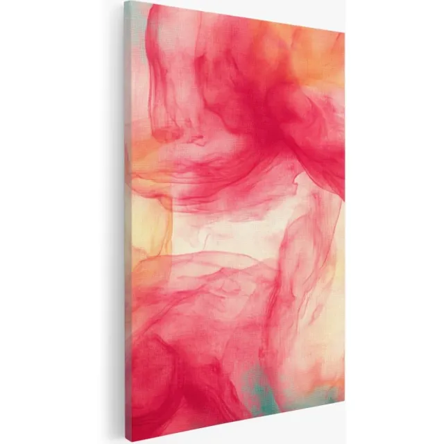 Saammp Canvas Schilderij - Kleurrijk Abstract - 60x90 - Foto op canvas - Wanddecoratie - Muurdecoratie Woonkamer - Slaapkamer decoratie - Canvas Print Multicolor