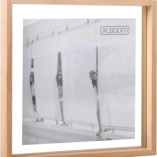 XLBoom Floating Box Fotolijst Timber 32x32cm - Zwevend houten frame met glas - Verkrijgbaar in wit, lichtbruin, donkerbruin en zwart – Tijdloze design fotolijst voor modern wonen