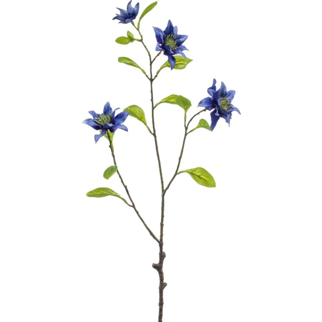 Emerald Kunstbloem Clematis 75cm blauw - Kunstplant voor binnen