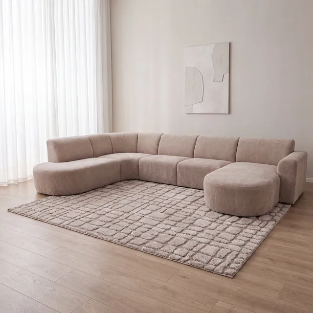 LABEL51 Kyro Vloerkleden - Creme - Polyester - 200x290 cm