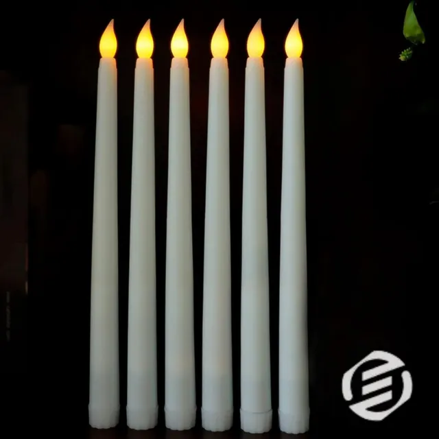 Equivera Oplaadbare LED Kaarsen - Elektrische Kaarsen - Oplaadbare Waxinelichtjes - Realistische Kaarsen - Kerstverlichting - Veilig en Duurzaam Wit