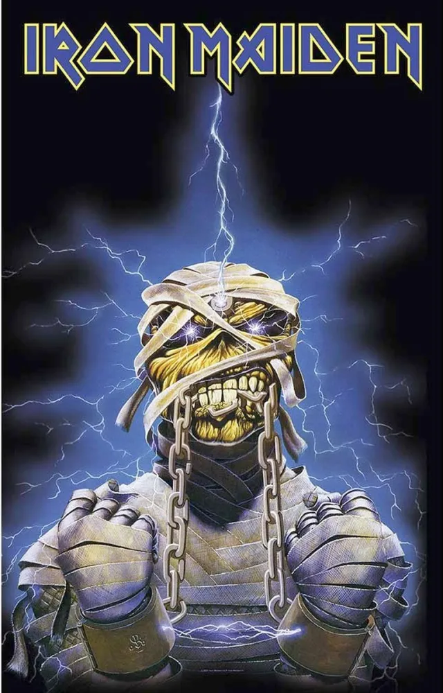 Rock Off Iron Maiden Textiel Poster Flag Powerslave Multicolours