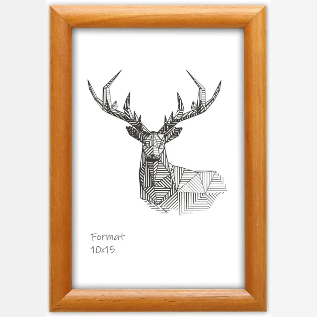 Luca Houten fotolijst bruin 13x18 cm - Strak design Brown