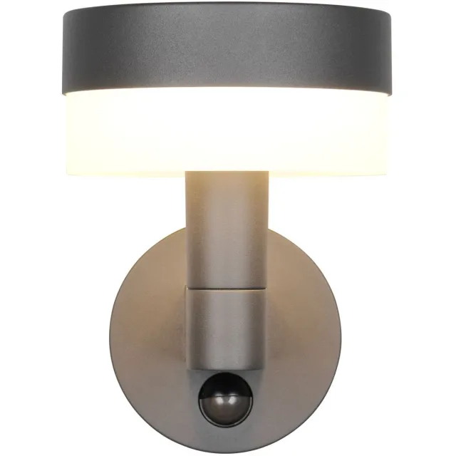 Trio MACKENZIE - Wandlamp - Antraciet - incl. 1x SMD 8 W - Bewegingssensor - Wandmontage - Niet geschikt voor externe dimmer - Niet dimbaar - Buitenverlichting - IP54