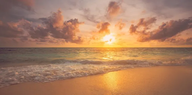 Vgdesign Zonsondergang boven zee 70x50 tuinposter banner I VGDesign onbekend
