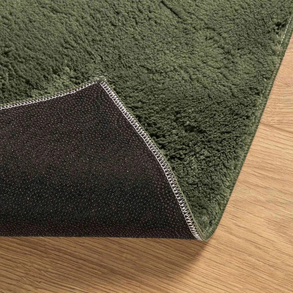 vidaXL Vloerkleed HUARTE Bosgroen 80 x 750 cm 100% Polyester Plat groen, foto 4