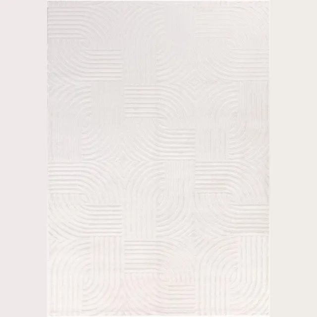 flycarpets Cara Modern Japandi Architectura Vloerkleed - Creme - 160x230 cm