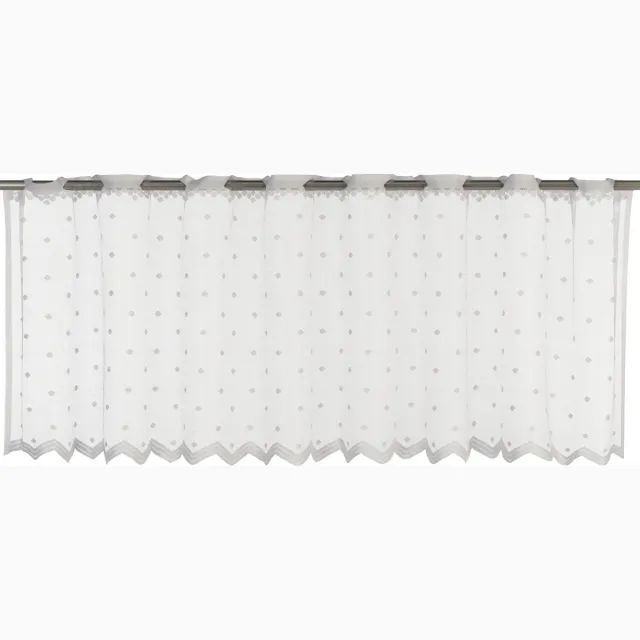 Elbersdrucke Bistro Gordijn Celeste 45x160 cm wit transparant Weiß