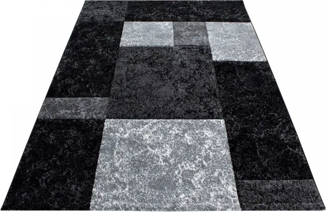Muratap Basic Collection Modern Vloerkleed Zwart / Grijs Laagpolig- 240x340 CM