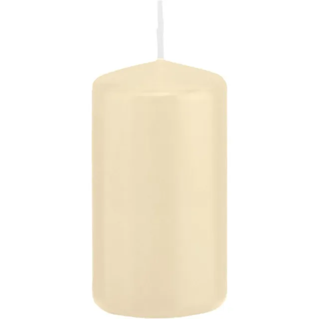 Trend Candles Kaars - cremewit - 6 x 12 cm - 40 branduren - geurloos - stompkaars