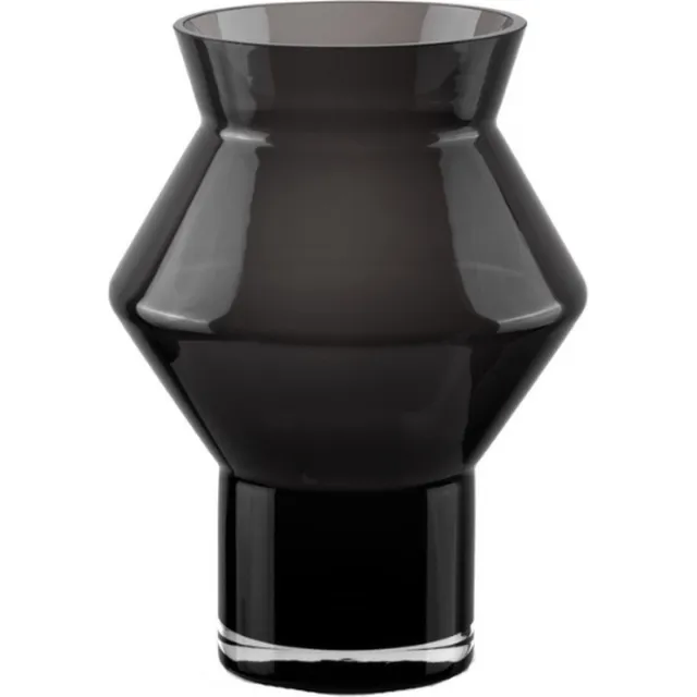 Element Accessories Zwarte Vaas - Glazen Vaas - Smokey - Bloemenvaas - H23 x Ø15cm