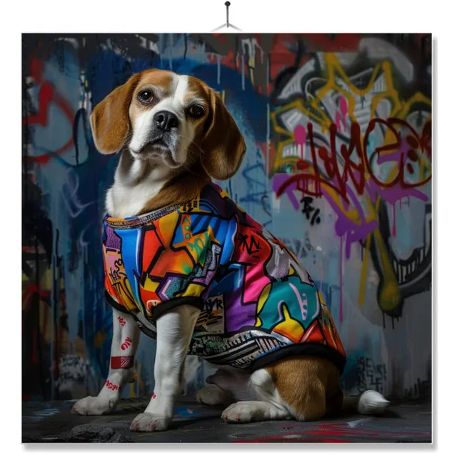 MC Living Tegel Met Opdruk | Geschenk | Dier | Graffiti | Beagle Ontwerp 2