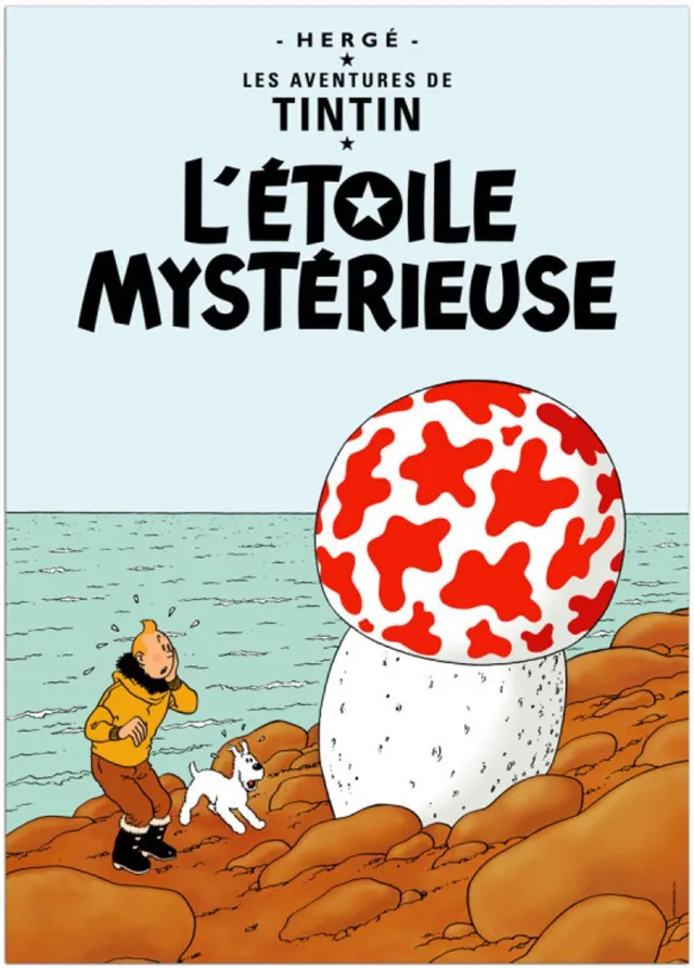 Hergé - Moulinsart - Kuifje Kuifje Poster - De geheimzinnige ster - 50x70cm - Officiële Kuifje - Moulinsart Poster Multi
