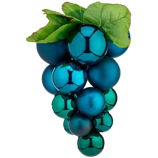 Krist+ Kerstballen Klein Druiven Blauw Plastic 14 x 14 x 25 cm