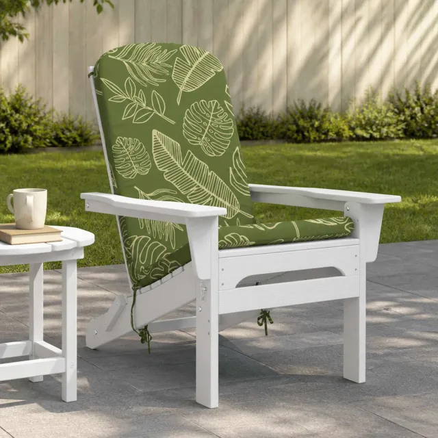 vidaXL Adirondack stoelkussen GEMERT 100% Polyester Bladontwerp groen