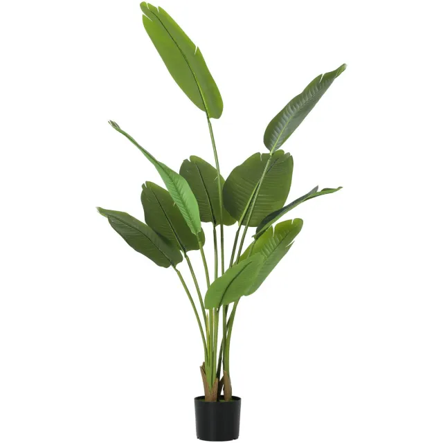 Homcom Kunstplanten - Plastic - 16,5x16,5x160cm - Groen Groente