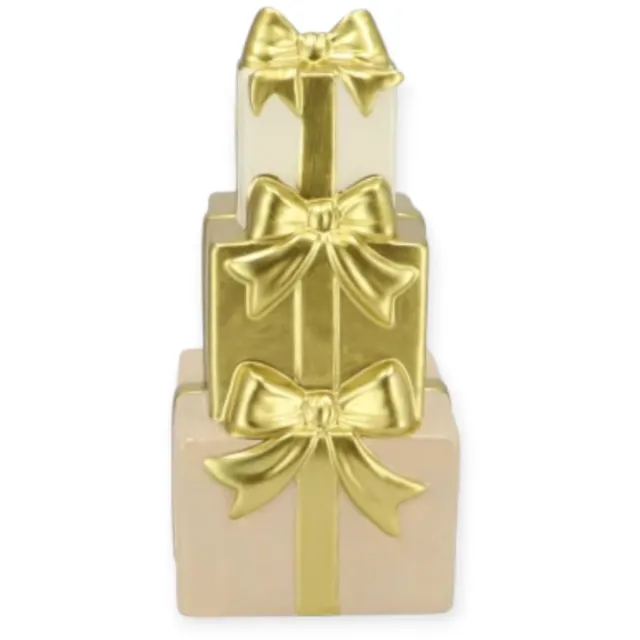 DK design Daan Kromhout - Vaas - Cadeautjes Vaas - Keramiek - 10×21 cm - Sand/Gold - Creme /Goud Goud;Creme