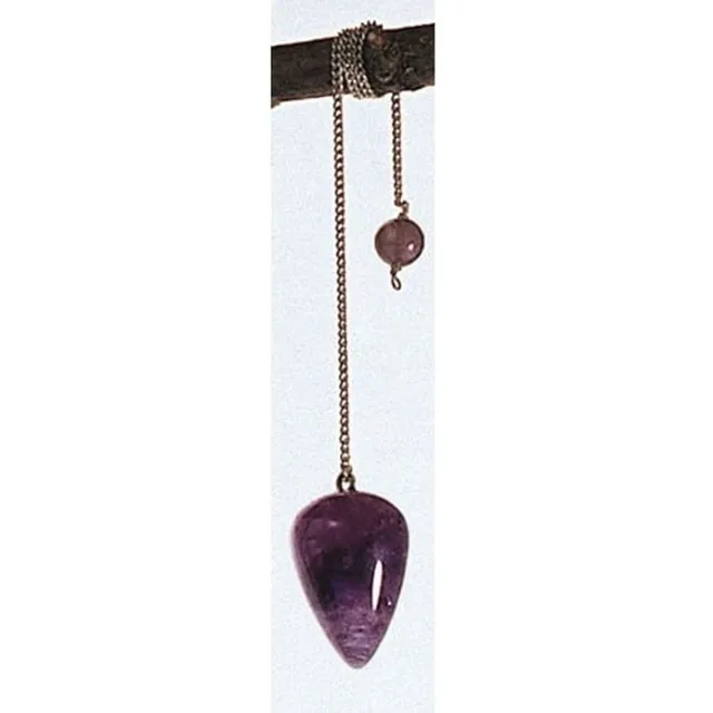 BERK Pendel amethist met schakel ketting Zwart