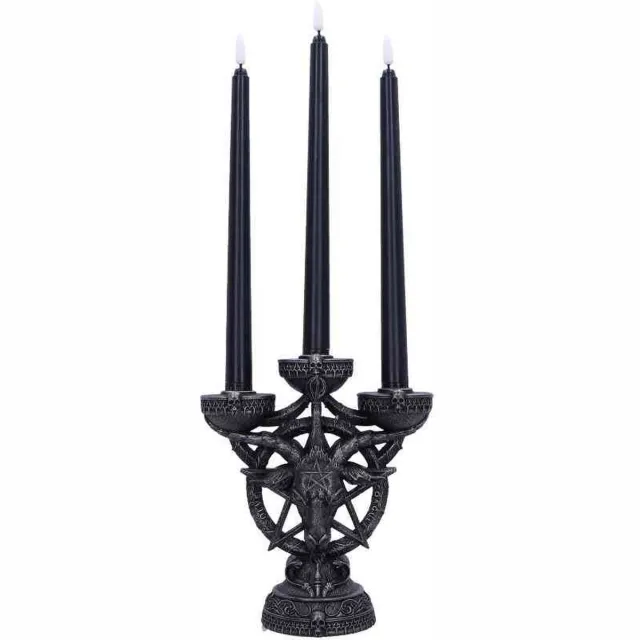 Nemesis Now Baphomet's Radiance Candelabra 46cm Kaarsenstandaard - Zwart