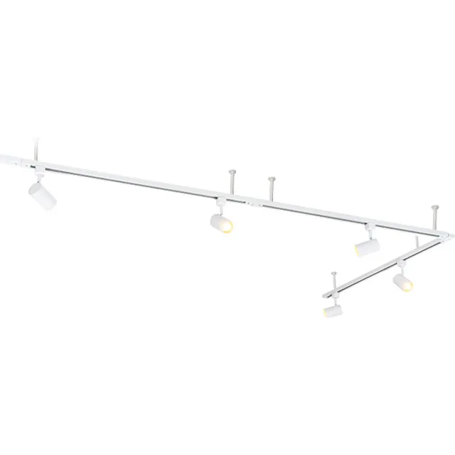 QAZQA iconic jeana - Moderne Spot railsysteem verlichting, railverlichting geschikt voor led - 5 lichts - L 286 cm - Wit
