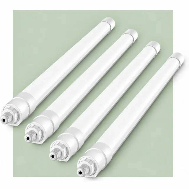 LOVHAUS Set van 4 LED TL Lampen 120 cm – 36W – IP68 – 4000K – Doorverbindbaar Wit