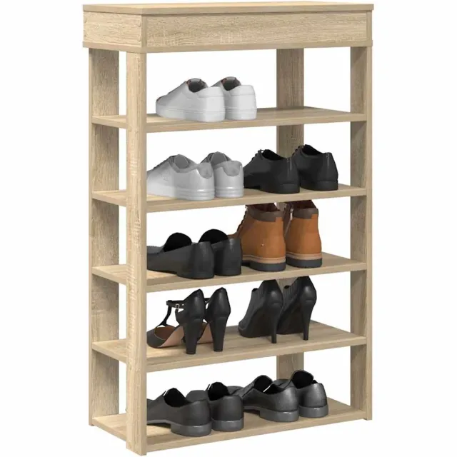 vidaXL Schoenenrek 60x30x98 cm bewerkt hout sonoma eikenkleurig Bruin