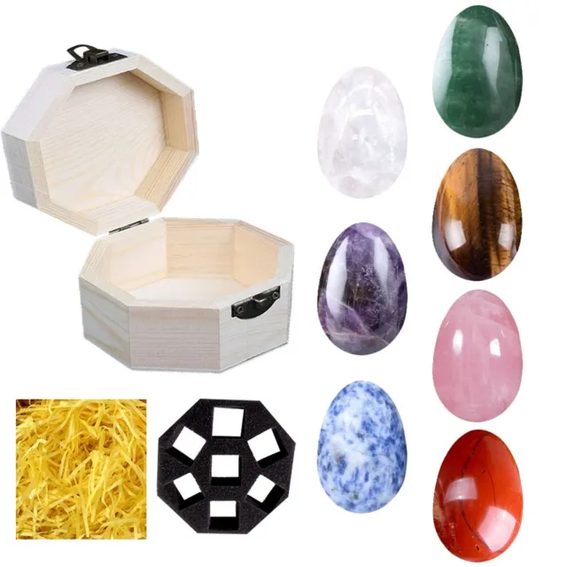 Duraxl Edelstenen - 7 chakra's - Eivorm - Set Veelkleurig